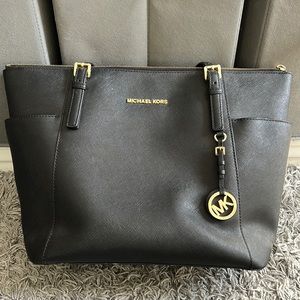 Michael Kors Tote Black with Gold Accents